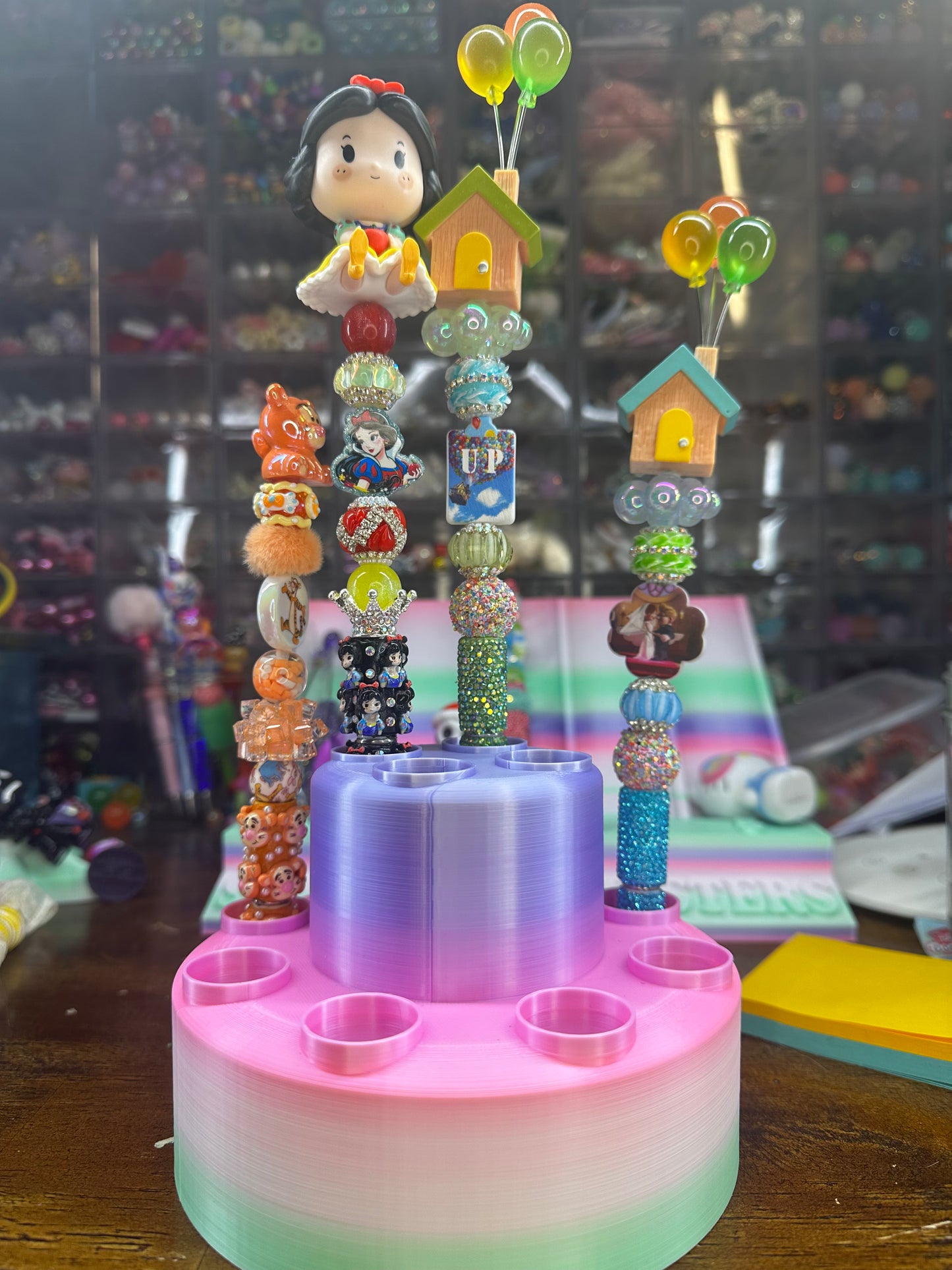 12-Pen Beadable Pen Display Stand | Fits Standard, Rhinestone & Oversized Pens