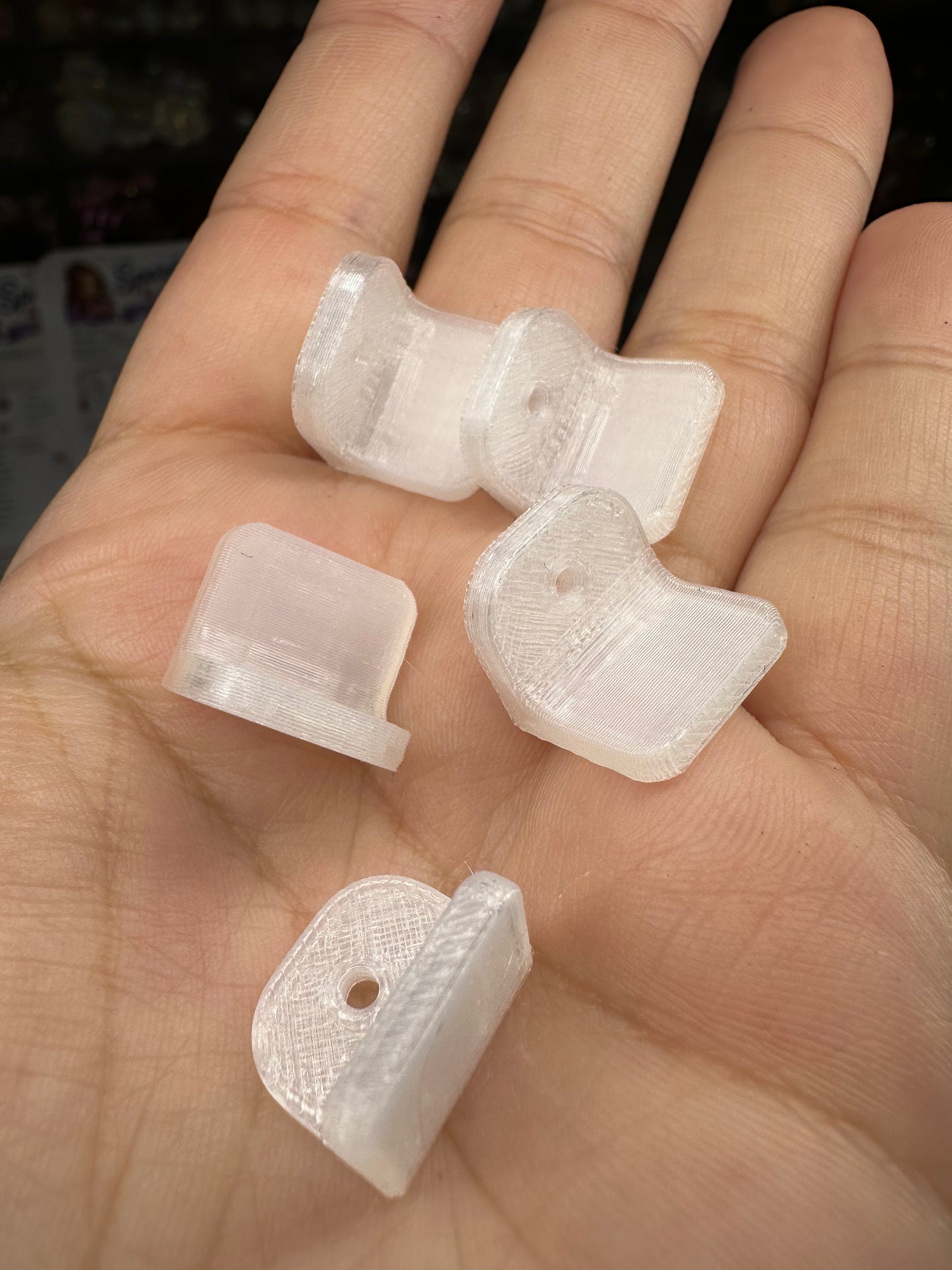 15mm Acrylic Flatback Attachment Blanks – 3D Printed Pen Embellishments (L brackets Only)